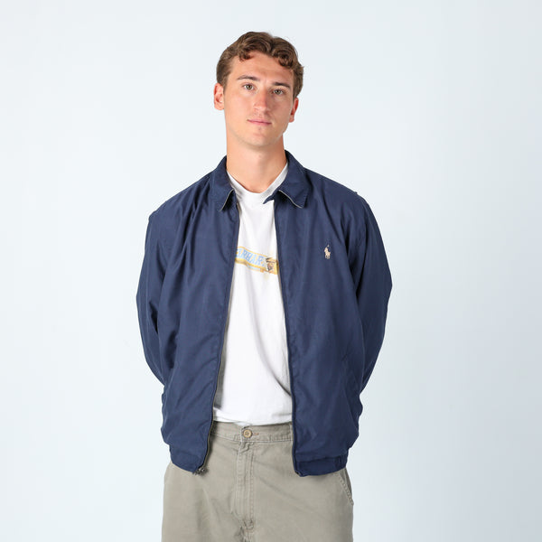 Navy Blue 90s Polo Ralph Lauren Harrington Jacket (L)